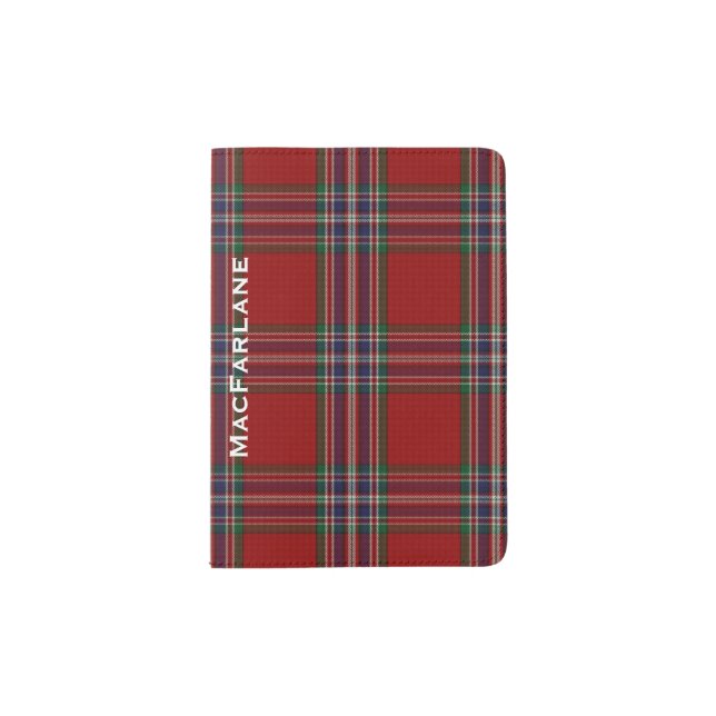 MacFarlane Tartan Plaid Passport Holder (Front)