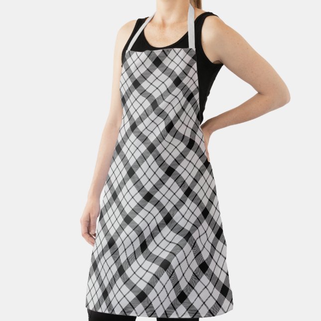 MacFarlane Tartan Plaid Pattern Red Apron (Insitu)