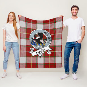 MacFie Clan Badge Tartan Plaid Fleece Blanket