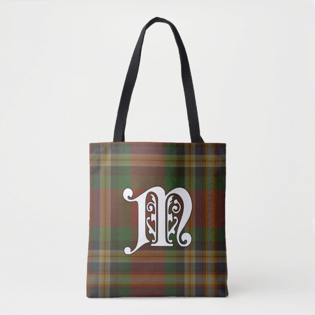 MacGill Clan Tartan Monogram Tote Bag (Front)
