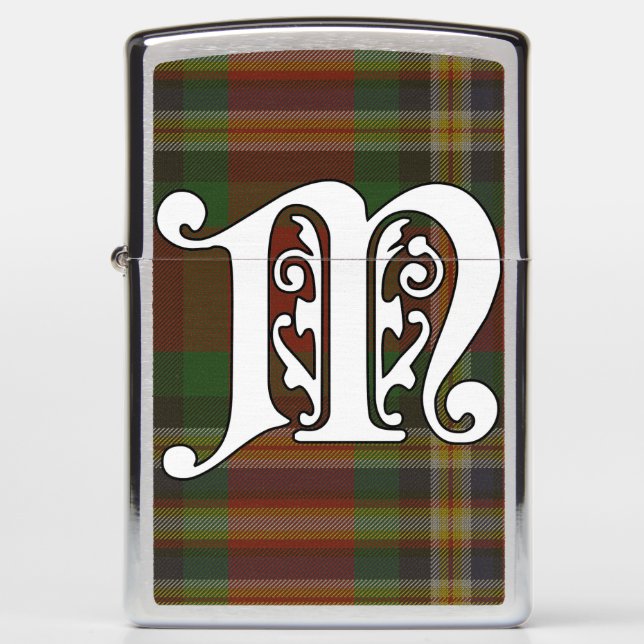 MacGill Clan Tartan Monogram Zippo Lighter (Front)