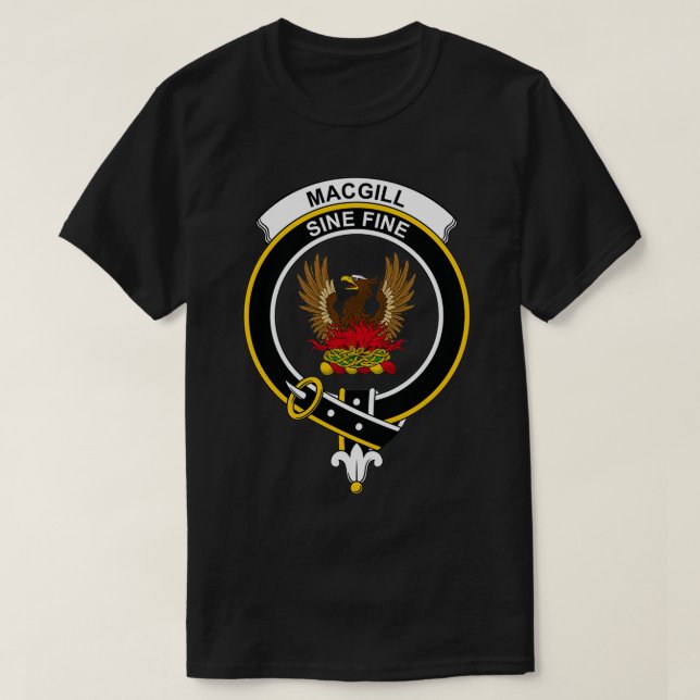 MacGill Crest Tartan Clan Scottish Clan T-Shirt (Design Front)