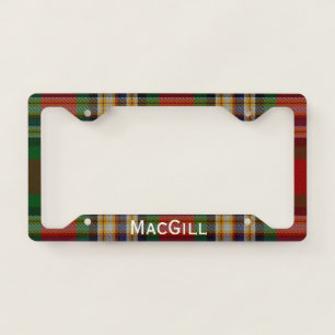 MacGill Tartan Plaid License Plate Frame