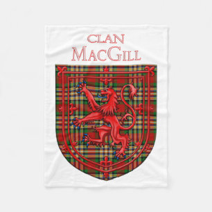 MacGill Tartan Scottish Plaid Lion Rampant Fleece Blanket