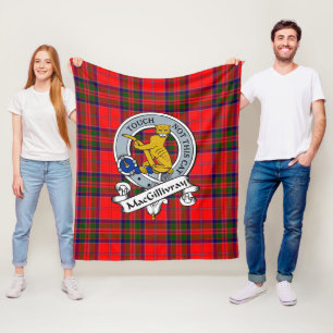 MacGillivray Modern Clan Badge Tartan Plaid Fleece Blanket