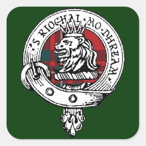 MacGregor Clan Badge Sticker Forest Green