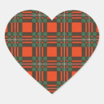 Macgregor clan Plaid Scottish tartan Heart Sticker