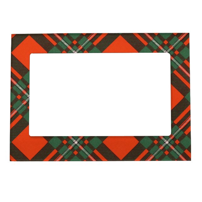 Macgregor clan Plaid Scottish tartan Magnetic Picture Frame (Front)