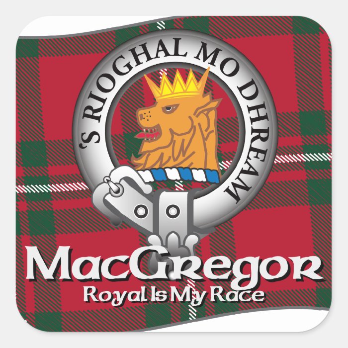 MacGregor Clan Square Stickers