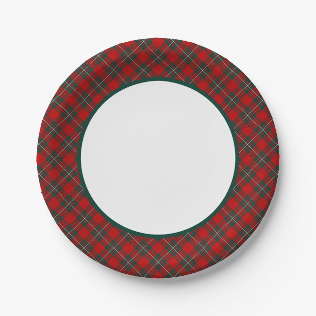 MacGregor Clan Tartan Border Paper Plates (Front)