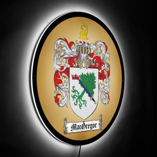 MacGregor Coat of Arms LED Sign (Angle)