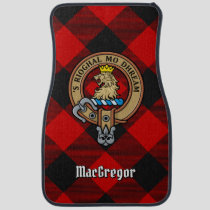 MacGregor Crest over Rob Roy Tartan Car Floor Mat