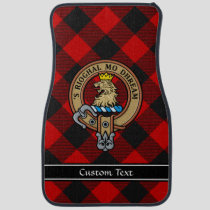 MacGregor Crest over Rob Roy Tartan Car Floor Mat