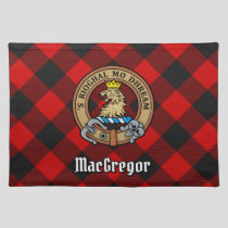 MacGregor Crest over Rob Roy Tartan Cloth Placemat