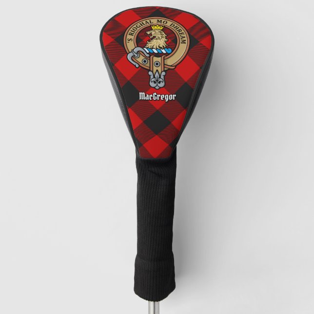 MacGregor Crest over Rob Roy Tartan Golf Head Cover (Front)