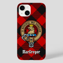 MacGregor Crest over Rob Roy Tartan iPhone Case