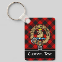 MacGregor Crest over Rob Roy Tartan Keychain