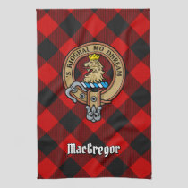 MacGregor Crest over Rob Roy Tartan Kitchen Towel