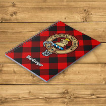 MacGregor Crest over Rob Roy Tartan Notebook