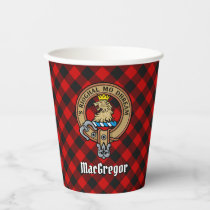 MacGregor Crest over Rob Roy Tartan Paper Cups