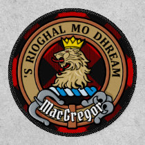 MacGregor Crest over Rob Roy Tartan Patch