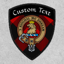 MacGregor Crest over Rob Roy Tartan Patch