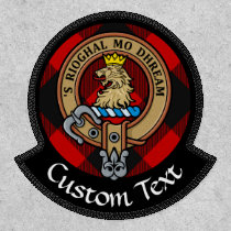 MacGregor Crest over Rob Roy Tartan Patch