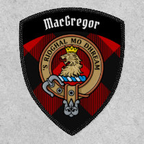 MacGregor Crest over Rob Roy Tartan Patch
