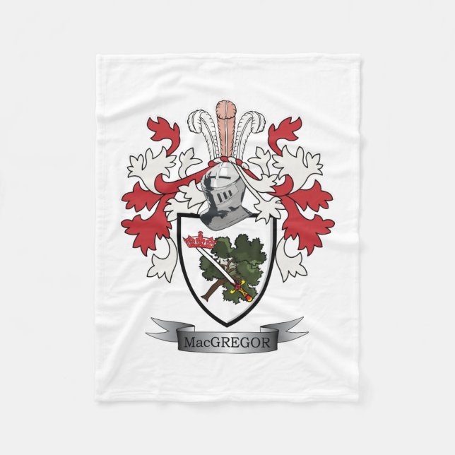 MacGregor Family Crest Coat of Arms Fleece Blanket (Front)