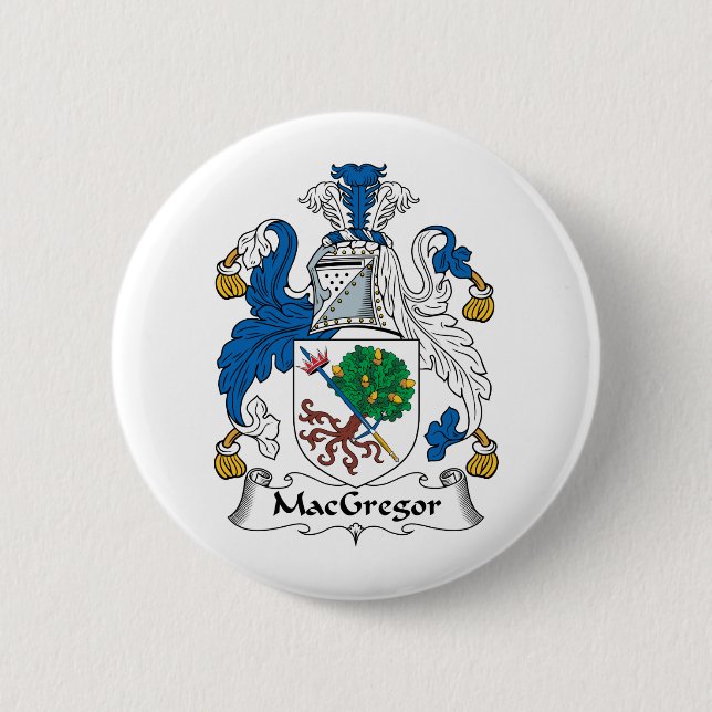 MacGregor Family Crest Pinback Button (Front)