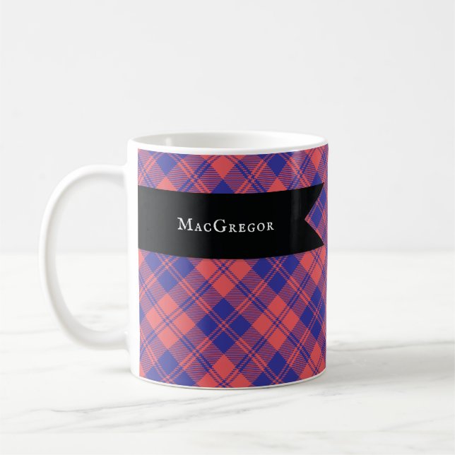 MacGregor of Glengyle Clan Scottish Tartan Plaid Coffee Mug (Left)