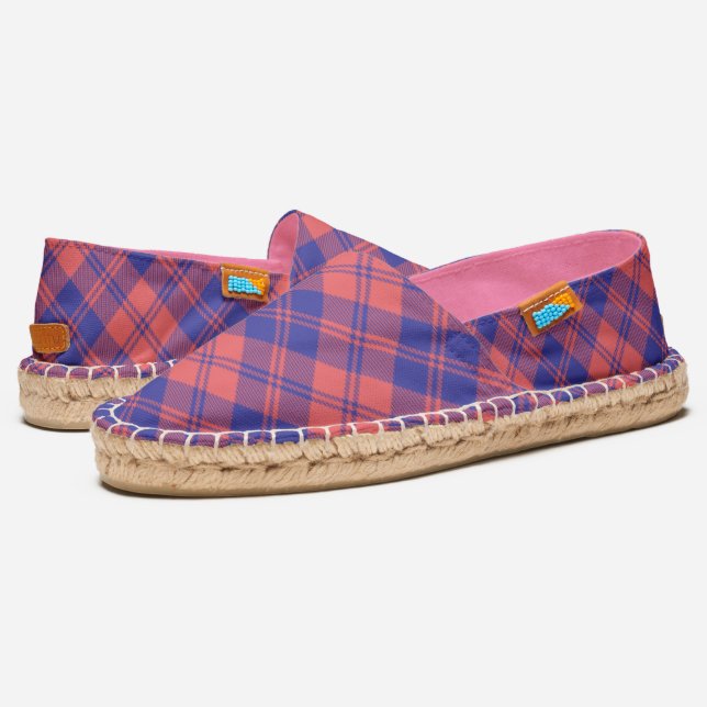 MacGregor of Glengyle Clan Scottish Tartan Plaid Espadrilles (Angled)