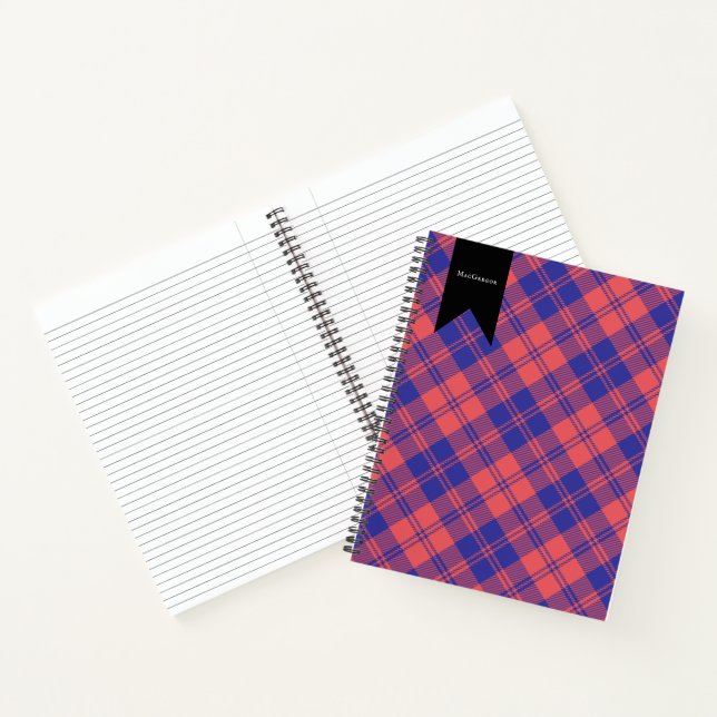 MacGregor of Glengyle Clan Scottish Tartan Plaid Notebook (Inside)