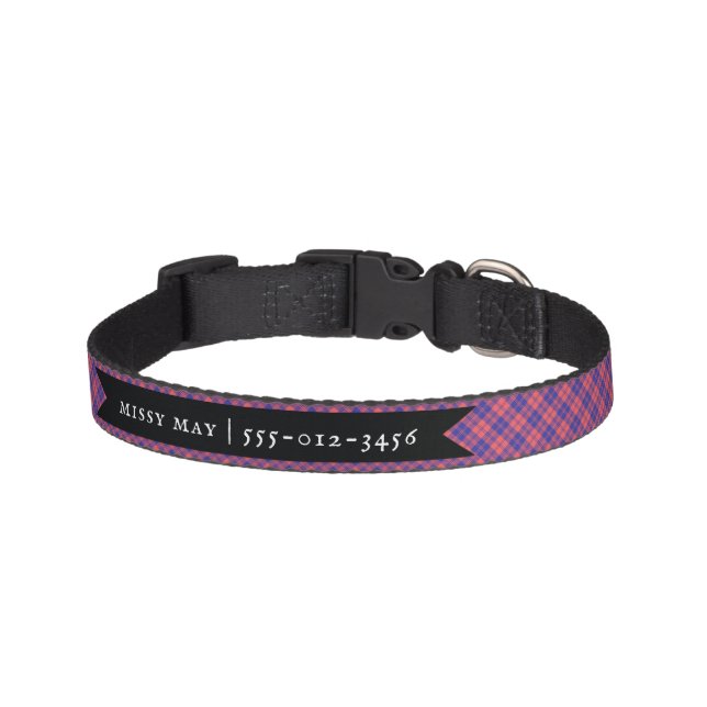 MacGregor of Glengyle Clan Scottish Tartan Plaid Pet Collar (Front)