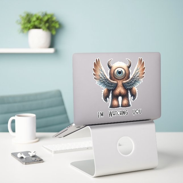 MacGregor - One-eyed Monster  Sticker (Laptop On Desk)