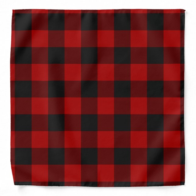 MacGregor | Rob Roy | Buffalo Plaid Red Tartan Bandana (Front)