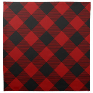 MacGregor   Rob Roy   Buffalo Plaid Red Tartan Cloth Napkin