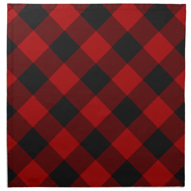 MacGregor | Rob Roy | Buffalo Plaid Red Tartan Cloth Napkin (Front)
