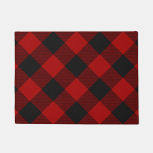 MacGregor Rob Roy Buffalo Plaid Red Tartan Doormat