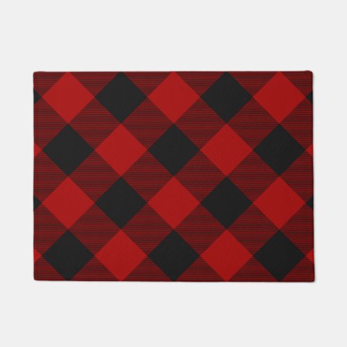 MacGregor  Rob Roy  Buffalo Plaid Red Tartan Doormat