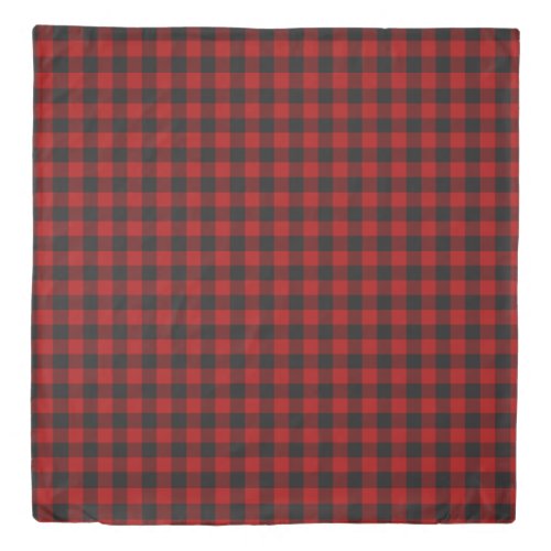 MacGregor  Rob Roy  Buffalo Plaid Red Tartan Duvet Cover