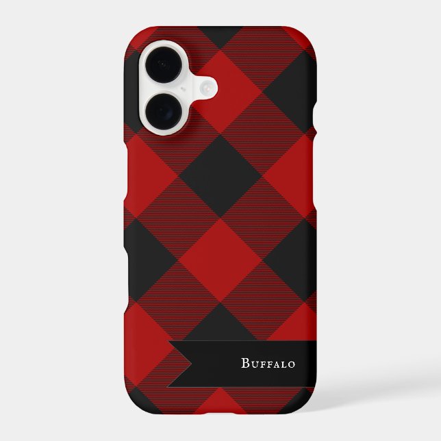 MacGregor | Rob Roy | Buffalo Plaid Red Tartan iPhone Case (Back)