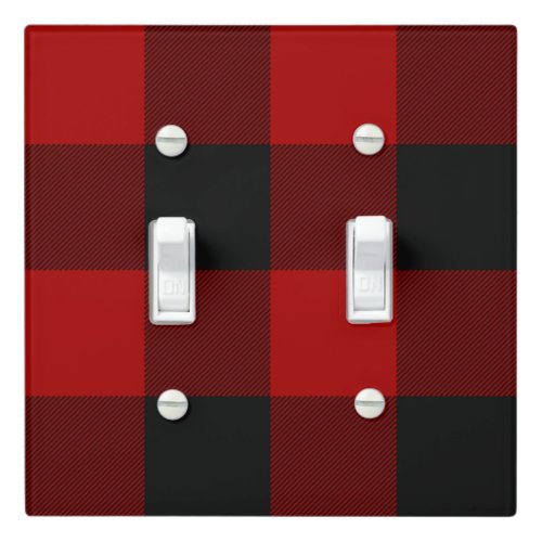 MacGregor  Rob Roy  Buffalo Plaid Red Tartan Light Switch Cover