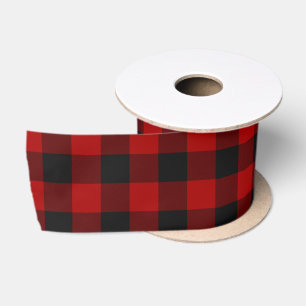 MacGregor Rob Roy Buffalo Plaid Red Tartan Satin Ribbon