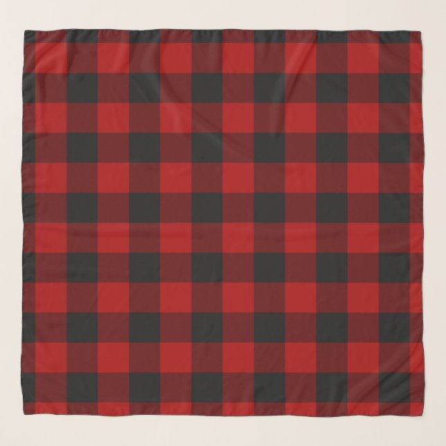 MacGregor | Rob Roy | Buffalo Plaid Red Tartan Scarf (Front)