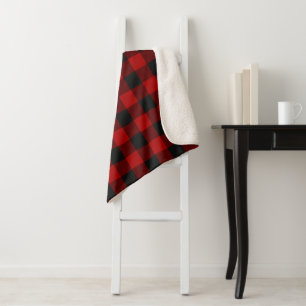 MacGregor Rob Roy Buffalo Plaid Red Tartan Sherpa Blanket