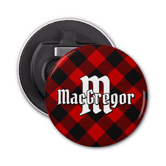 MacGregor Rob Roy Tartan Bottle Opener (Front)