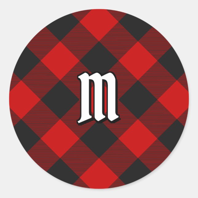 MacGregor Rob Roy Tartan Classic Round Sticker (Front)