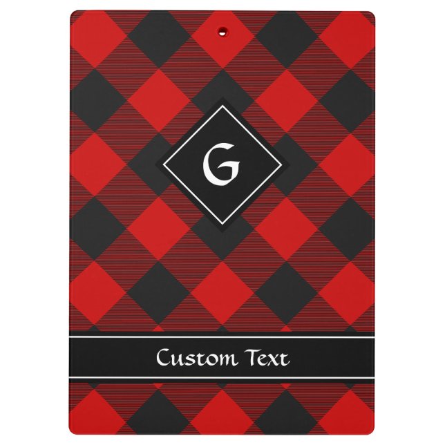 MacGregor Rob Roy Tartan Clipboard (Back)