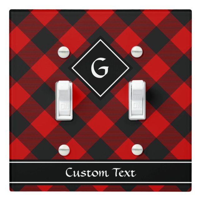 MacGregor Rob Roy Tartan Light Switch Cover (In Situ)